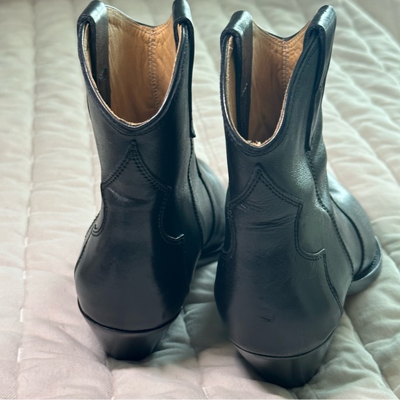 Isabel Marant Black Slip on Dewina Ankle Boots. Size US 7. Western Style. - Picture 6 of 15
